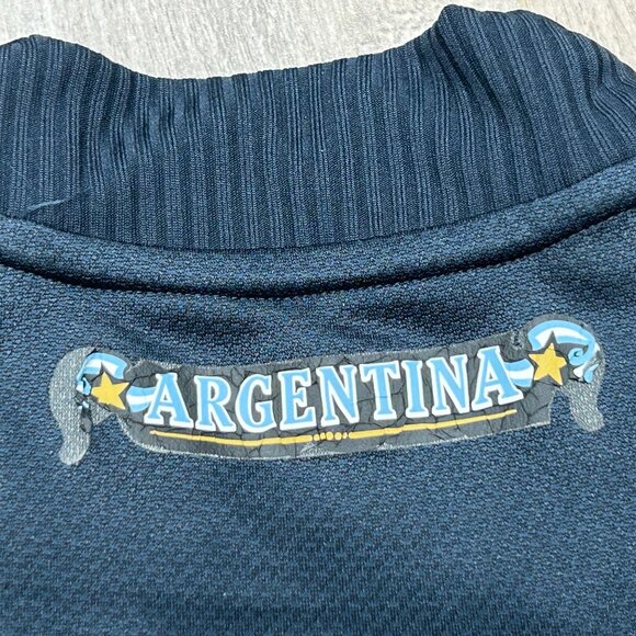 Adidas Argentina 2007/09 Navy Blue Away Soccer Football ClimaCool Jersey Size L? - Picture 9 of 11